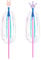 Sharplace 2X Stick Drehstab 360° Drehbar Blinkend Kinder Spielzeug Leuchtstab für Konzerte Hochzeit