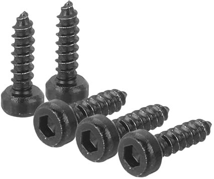 sourcing map M2 Hex Socket Head Cap Self-Tapping Screw, 30Pcs M2x8mm 304 Stainless Steel, Hexagon Socket Head Tapping Screws, Hex Drive, Self Tapping Point - Black