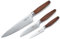GRAEF. Kochmesser Set KN5150 3-tlg., Gemüsemesser, Santokumesser & Kochmesser, 1.4116-Edelstahl-Klinge, Echtholzgriff Walnuss