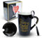 DIKARYA Tassen für Onkel Geschenke zum Geburtstag, Schwarz Kaffeetasse für Bester Onkel der Welt, 400ml Kaffee Tasse Kaffeebecher Teetasse Geschenk Vatertagsgeschenk