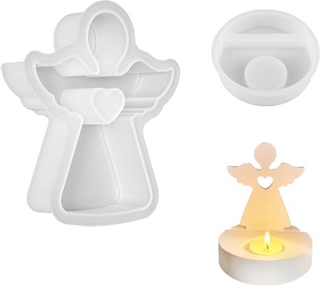 Engel Kerzenformen zum Gießen,Engel Gießformen Silikon Kerzen,Silikonform,Gießformen Silikon Mit Boden,Kerzenhalter für Pflaster, Kerzen, Osterdekorationen und Bastelarbeiten