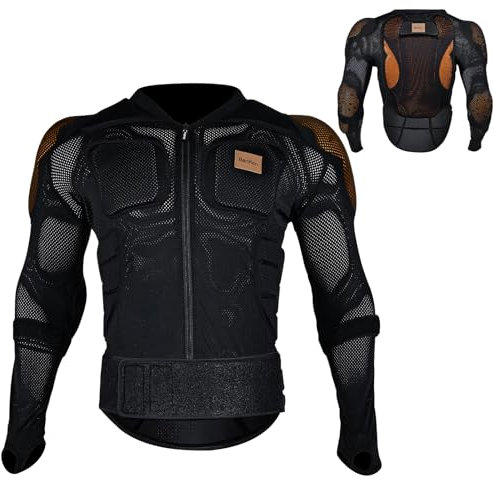 BenKen SBR Ski Body Protector Schutzausrüstung Outdoor Sport Rücken Brust Schulter Protektor, Anti-Kollision Einstellbare Jacke für Snowboard, Skaten, Motorrad, Motocross