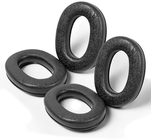 for 3M WorkTunes Replacement Ear Pads Headphones Connect Hearing Protection with Noise Cancelling Radio Ear Muffs AM/FM Bluetooth Headset Protective Earmuffs Shooting Ear Protection Mowing (Pack 4)