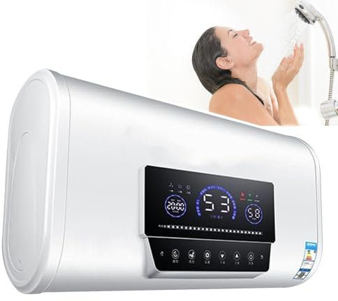 Prova il nostro scaldabagno elettrico da 3 kW: telecomando e touch screen per acqua calda istantanea! Perfetto per bagno, hotel e uso commerciale,80L
