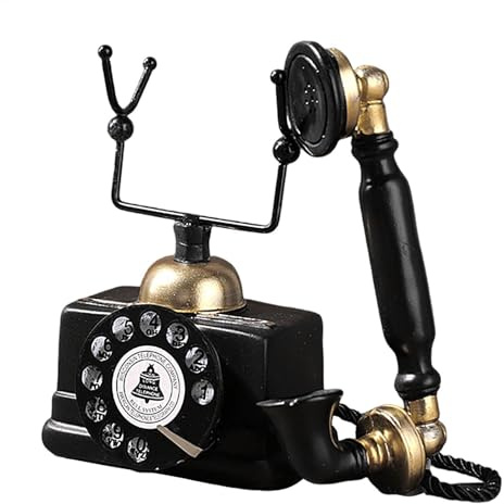 Telefono rotante vintage, Decorazione del telefono con cavo, Decorazione