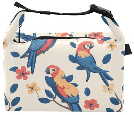 ZRWLUCKY - Borsa termica termica per bambini, con motivo ad ara o ara, per adulti