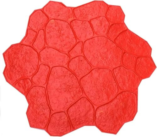 ININOSNP Gießform für Beton Blumenförmiger Polyurethan-Stempel, nahtloses Betonstempelkissen, realistisches Betonstrukturkissen auf Betonboden