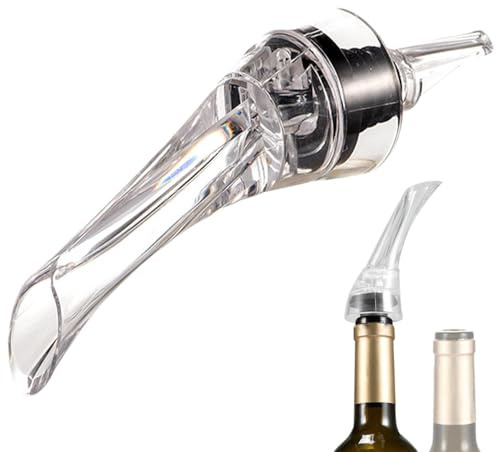 Barware Wine Aerator Pourer, Drip Aerating Pourer Top Spout, Breather Aerator Decanting Chiller, Acrylic, Easy to Use, Portable for Most Wine Bottles