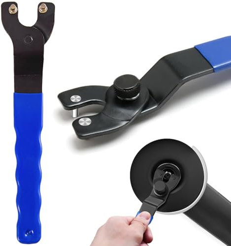 DILUSILK Universal Adjustable Wrench Angle Grinder Spanner Key Pin Lock-nut Angle Grinder Wrench with Non-Slip Plastic Coated Grip 10-40mm