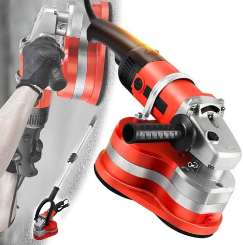 Ponceuse murale électrique 6 vitesses - Fraiseuse portative pour béton avec tige allongée pour des finitions lisses - Nettoyeur et polisseuse polyvalents