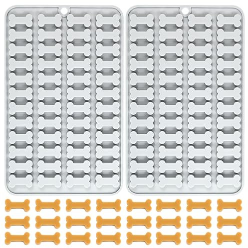 Silicone Dog Bone Ice Cube Tray, Set of 2, 21.8 x 13.5 cm, Chocolate Mould for Sweets and Treats