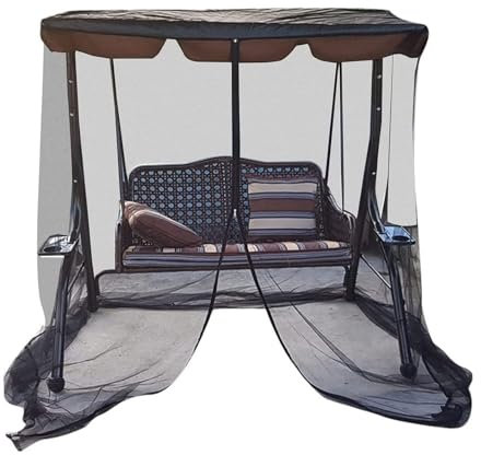 de jardín plegable con puerta individual con cremallera, techo impermeable, apto para columpios de jardín, columpios de cenador y columpios de terraza