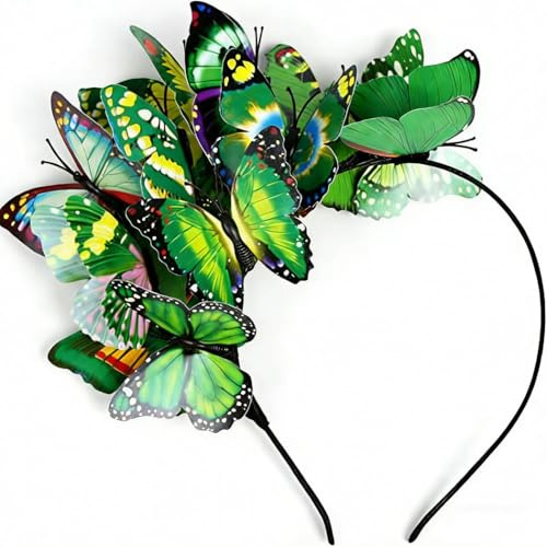 IYOU Bandeau carnaval Papillon Serre Tete vert Accessoires pour cheveux pour femmes pour fête costumée