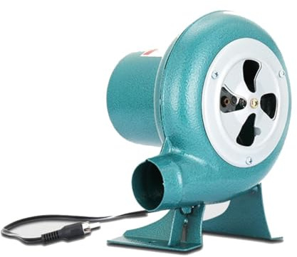 VRTYVEYBB Electric centrifugal blower for outdoor grills, forges & coal ovens – 2800 rpm, 100 W, AC/DC (100–240 V / 12 V), metal housing