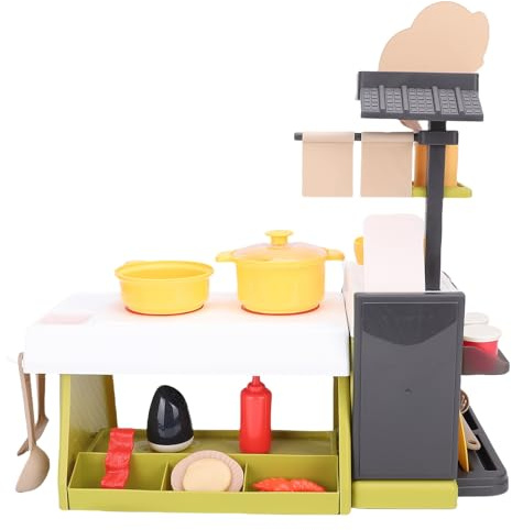 Asixxsix Cuisine de Jeu, Ensemble de Jeu de Cuisine pour Enfants au Design à Changement de Couleur, Ensemble de de pour Tout-Petits avec Accessoires de Batterie de pour Garçons et Filles