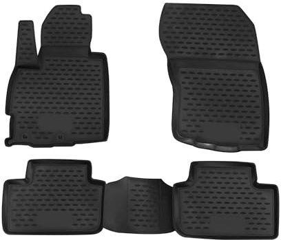 OMAC Gummimatten Fußmatten kompatibel mit Mitsubishi ASX 2010-2023 TPE Automatte Schwarz 4X