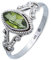 mantraroma Damen Ring Silber mit Stein Peridot Edelstein grün ausgefallen verspielt