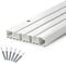 DQ-PP GARDINENSCHIENE | 100cm | PVC | 3-läufig | Weiss | inkl. Befestigungsmaterial | 1m | Gardinen Schiene Vorhangschienen