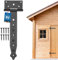 KOTARBAU® Kreuzgehänge Schwarz 250 mm Ladenband Scharnier Schwarz Band Türscharnier Aussen Tor Scharniere Torbänder Torscharnier Baubeschlag Gartentorband Pulverbeschichtet Türband