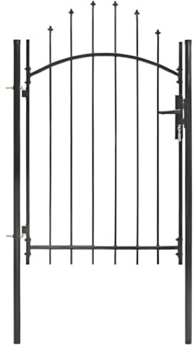 Portail de jardin Acier 1 x 2 m Noir