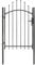 vidaXL Portail de Jardin avec Dessus Arqué Panneau de Porte Portillon de Jardin Portail de Terrasse Jardin Patio Extérieur Cour 1x2 m Acier