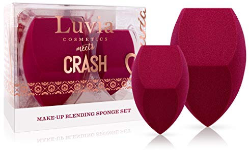 Make-Up Blending Sponge Set - 2 Make-Up Blender Schwämme In Rot Normal Und Groß - Designed By Luisa Crashion & Luvia Cosmetics