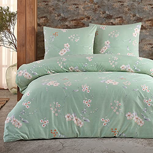 Buymax® Bettwäsche 135x200 100% Baumwolle 2-Teilig Bettbezug - Bettwäsche-Sets 135 x 200cm mit 1 mal Kissenbezug 80x80cm, ÖKO-TEX Renforcé-Bettdeckenbezug Set mit Reißverschluss