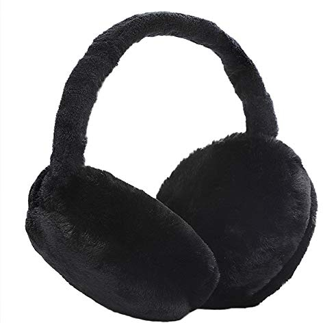 SEDEX Cache-oreilles pour Femme et Fille Accessoires de Ski Pliables pour Adultes Protection Contre le Vent Cadeau de Nouvelle Année pour L'hiver - Noir -