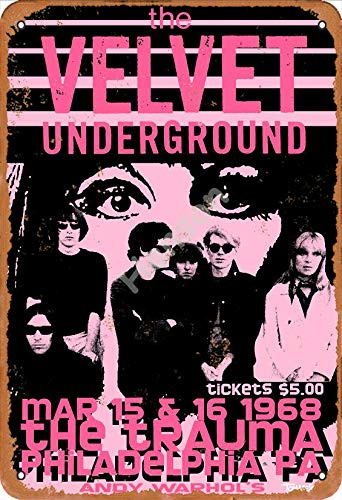 Henson The Velvet Underground The Trauma Vintage Tin Sign Logo 12 * 8 inches Advertising Eye-Catching Wall Decoration