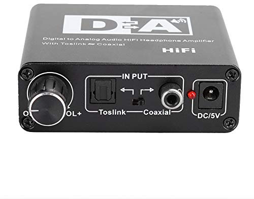 Digitalfaser Koaxial Analog Audio Decoder Wandler, Digital Links und Rechtskanal Wandler, Integrierter High Fidelity Verstärkerchip zum Ändern von Audio zu Hause oder für Profis.