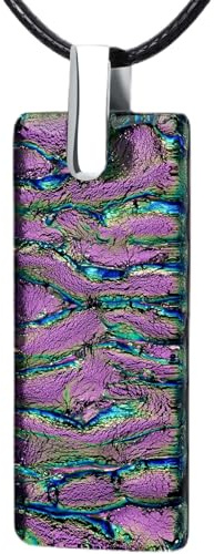 miyou - Murano Glas Halskette – Venezianische Glaskette - Kette mit Anhänger – 925er Silber – Handgefertigter Schmuck