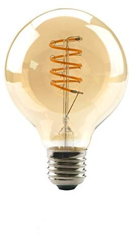 QIFFIY Ventilador de Techo con luz Bombilla LED de luz de Intensidad Regulable Espiral filamento de la lámpara 4W 220V 40W 2200K Retro C35 T10 T45 A19 A60 ST64 G80 G95 G125 iluminación (Color : 7)