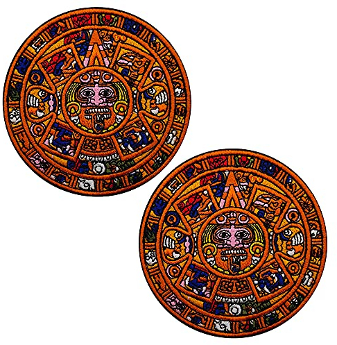 Maya-Kalender Ende der Welt Prophecy Mystery Patch – Azteken, Ägypten, Indien, Maya, bestickt, taktische Moral, Aufnäher, Applikationen