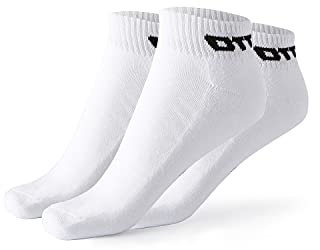 Lotto 12 Paia Calze Tecniche Uomo/Donna in Cotone morbido con Soletta in Micro Spugna, Ideali per Running, Palestra, Fitness, Pilates, Certificati OEKO-TEX, Bianco, 39-42