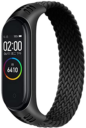 Lavender1 Nylon Armband Kompatibel für Xiaomi Mi Band 6 / 5 4 Elastisches Stoff Geflochten Weichem Sport Armbänder Elastizität Atmungsaktive Ersatzarmband 6/5/4 (F,L (170mm-180mm))