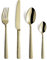 Amefa PVD Besteck Set Felicity Champagner 24-teiliges Essbesteck Set Für 6 Personen 18/0 Edelstahl 13/0 Klingenstahl Gehämmerter Griff Mit Messer Gabel Löffel & Kaffeelöffel 3319ZVTR24C40