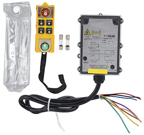 Télécommande de Grue de Levage, Kit D'émetteur de Commutateur Radio de Palan électrique à Canal Industriel à une Poignée, Télécommande de Grue sans Fil pour Grue de Levage(AC 220V)