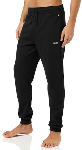 BOSS Men's Waffle Cuff Pyjama_Pant, Black1, L