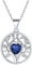 Supcare Colliers arbre de vie pour femmes en argent sterling avec pierre de naissance de septembre, pendentif rond en cristal et diamant, bijoux