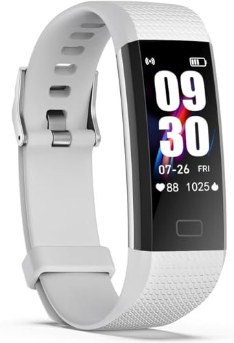 Septoui Fitness-Tracker Pulsuhr Blutdruck SpO2 Fitnessuhr IP68 Wasserdicht, 16 Sportmodi Schrittzähler Kalorienzähler Schlaf Tracker Aktivitätstracker Damen Herren Kinder Smartwatch Android iOS