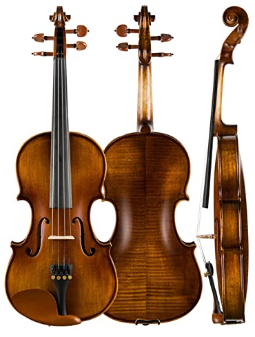 professionelles Violine Geige Aus Europäischem Fichtenholz, Handgefertigt, Professionelles Musikinstrumentenset Für Erwachsene Kinder (Color : 3/4)