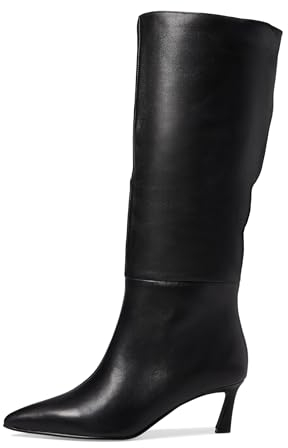 Steve Madden Stivali alti al ginocchio Lavan da donna, Pelle nera, 38 EU