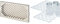 Beaumont 8204 Back Bar Drip Tray Stainless Steel Serving Platter, White, 300X150X23mm & D824 Glass Mats