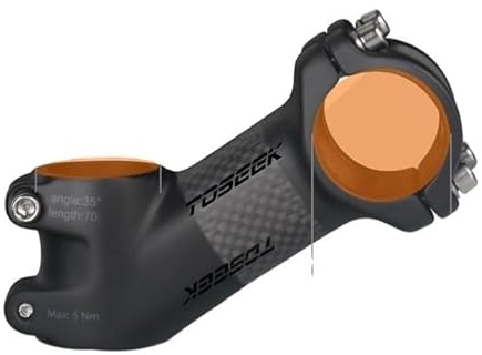 Lenkervorbau Carbon Vorbauten 10/17/25/35 Grad MTB Lenker Vorbau Leistung 31,8 Mm Ultraleichte Fahrrad Lenker Vorbauten MTB Fahrrad Griff Tabelle Fahrrad Vorbau (Color : 35Degree-70mm-Matte)