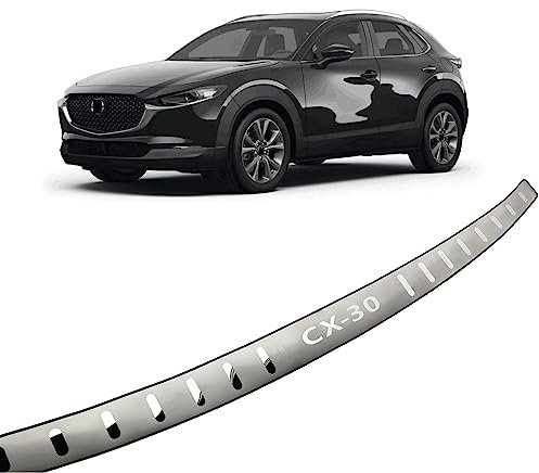 HEYCE Auto Edelstahl Heckstoßstange Schutz für Mazda CX-30 CX30 2020-2023 Zubehör, Autoteile Heckklappe Heckklappe Rückraum Tür Schwellerabdeckung Schutzleiste Leiste Schutz