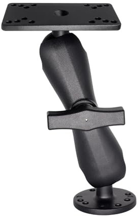WINDFRD Aluminum 1.5 Ball Fish Finder Mount for Hummingbird Helix 5,7, etc., C Size Universal Marine Electronics Mount, Compatible with RAM Mount, Arkon, iBolt and More