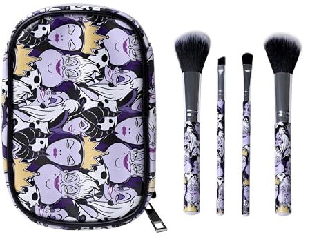 Disney Villains Beauty-Set, Inklusive Kulturbeutel und Make-up-Pinsel, Geschenk für Mädchen, Frauen und Teenager