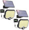 Solar Lights Outdoor, 252 LED Solar Security Lights Outdoor Motion Sensor, 3 Modes Solar Powered Flood Lights, IP65 Waterproof Split Garden Lights Solar Pir Wall Lights for Outside Shed Garage【2 Pack】