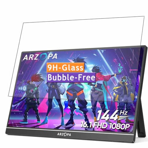 Vaxson Tempered Glass Screen Protector, compatible with ARZOPA Z1FC Portable Monitor 16.1 Visible Area, 9H Film Protectors Guard