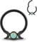 Longbeauty 316L Piercing Klicker Edelstahl Scharnier 16G Nasenringe Hoops Suptum Ring Körper Piercing Lippenringe Helix Knorpel Rook Ohrringe, Durchmesser 8mm, Schwarz